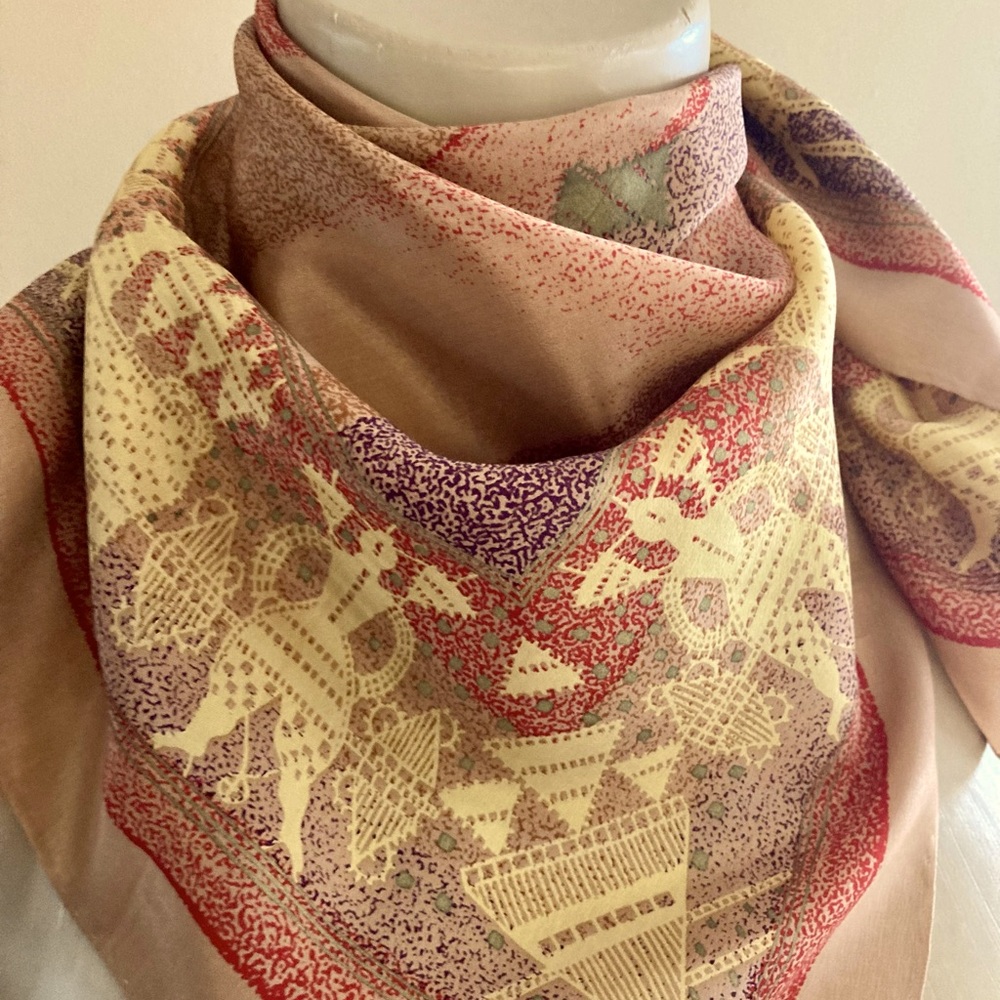 MOCHA vintage silk scarf